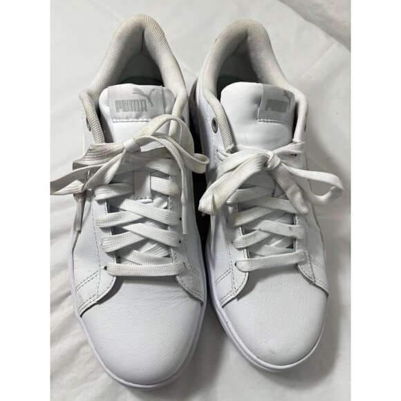 PUMA Smash Platform V2 Triple White Women's Sneakers Size 8 - Picture 16 of 16